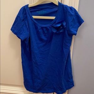 Gorgeous blue shirt from Crewcuts won’t last!